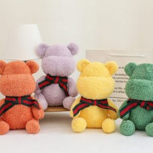 1448 Bear - 30 CM - Orange, Yellow, Green, Red - MOQ 4