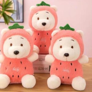 1828 Bear 25 CM FRUITS - Pink, Green, Yellow - MOQ 6