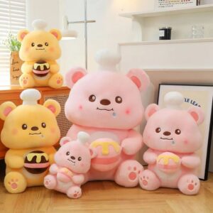 2235 Bear MUSHROOM - Pink, Yellow - MOQ 2