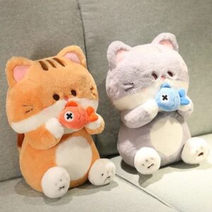 2158 Cat 28 CM FISH - Brown, Grey - MOQ 2