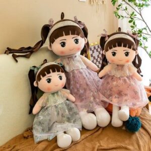 1748 Curly 45 CM Dolls - Pink, Green, Purple