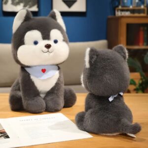 2180 Dog 40 CM Husky SCARF - Grey - MOQ 2