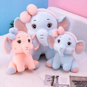 1964 Elephant 25 CM BOW - Pink, Blue - MOQ 2