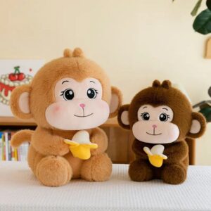 2205 Monkey 22 CM BANANA - Brown, Dark Brown - MOQ 2
